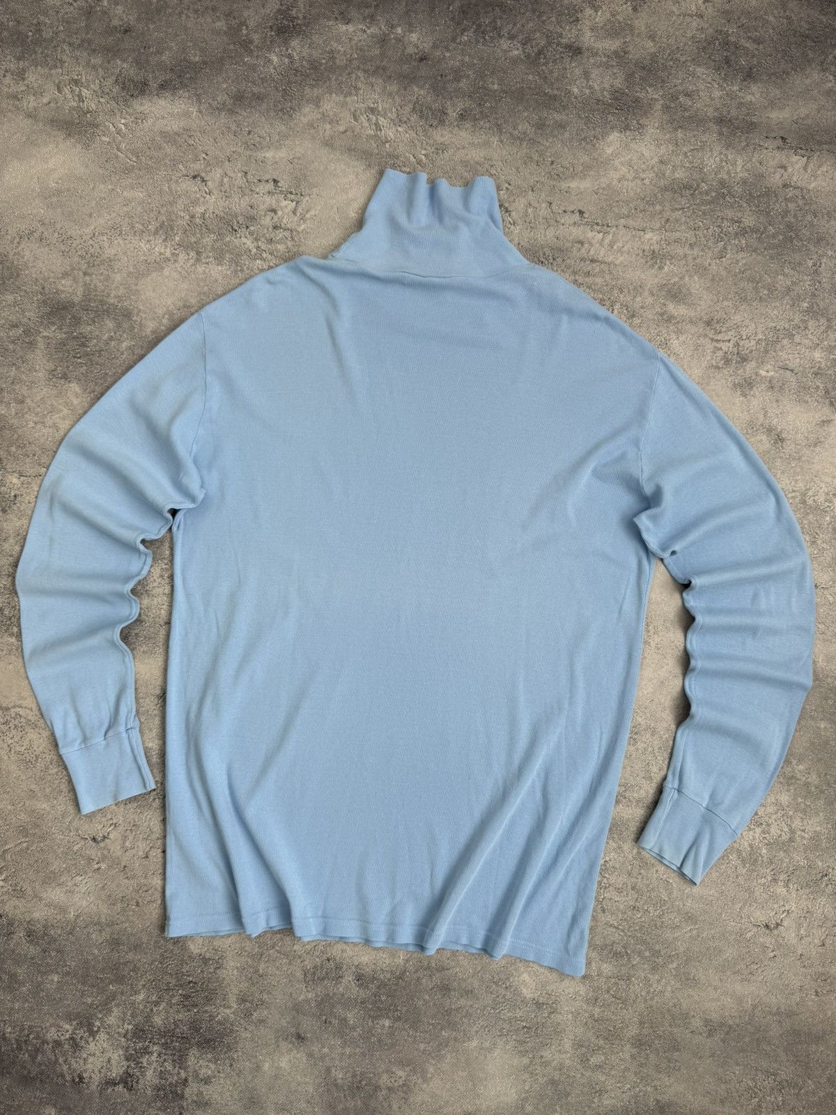 Sunspel Vintage Sunspel Blue Turtleneck Made In England Luxury Size US L / EU 52-54 / 3 - 16 Thumbnail
