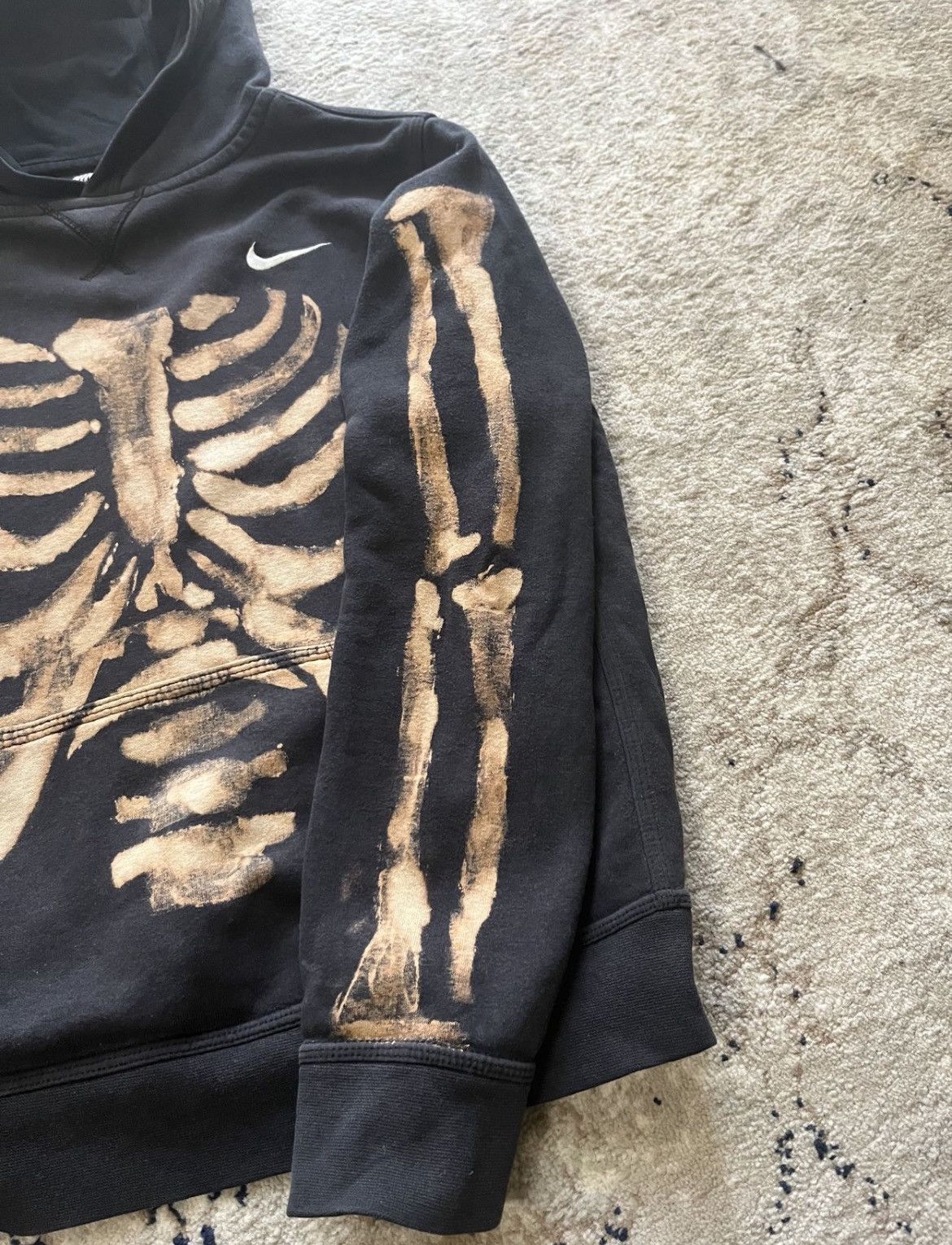 Nike × Vintage VTG Balenci Style Skeleton X-Ray Hoodie (Youth XL) Size US XXS / EU 40 - 4 Thumbnail