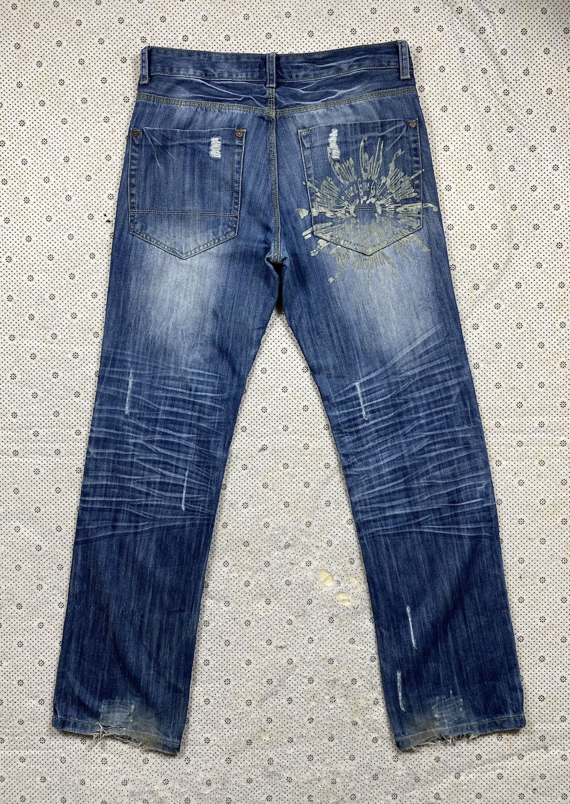 Hysteric Glamour × Japanese Brand Distressed Denim By J & J Jeans Size US 34 / EU 50 - 2 Thumbnail