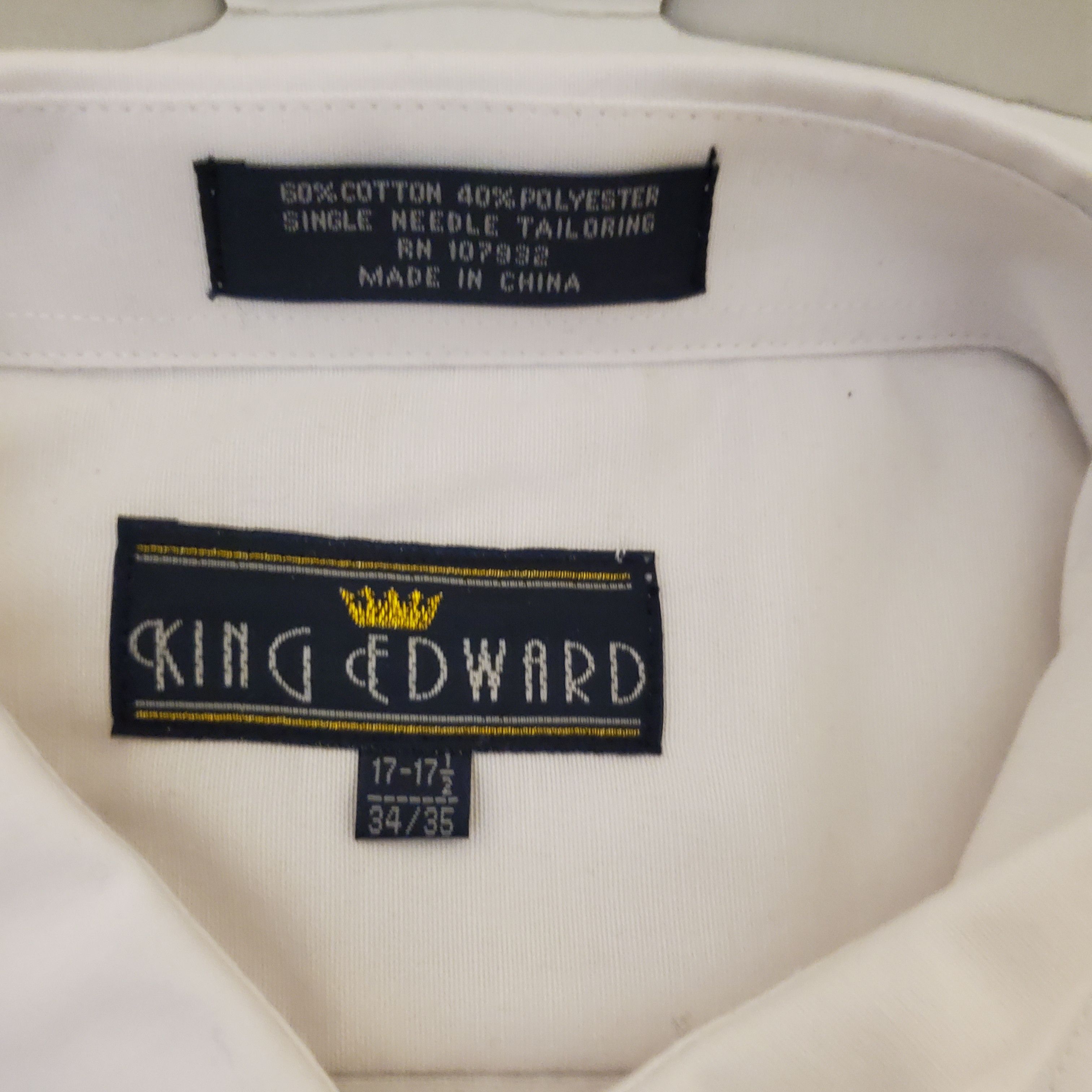 Other King Edward Men's XL Button shirt Size US XL / EU 56 / 4 - 3 Thumbnail
