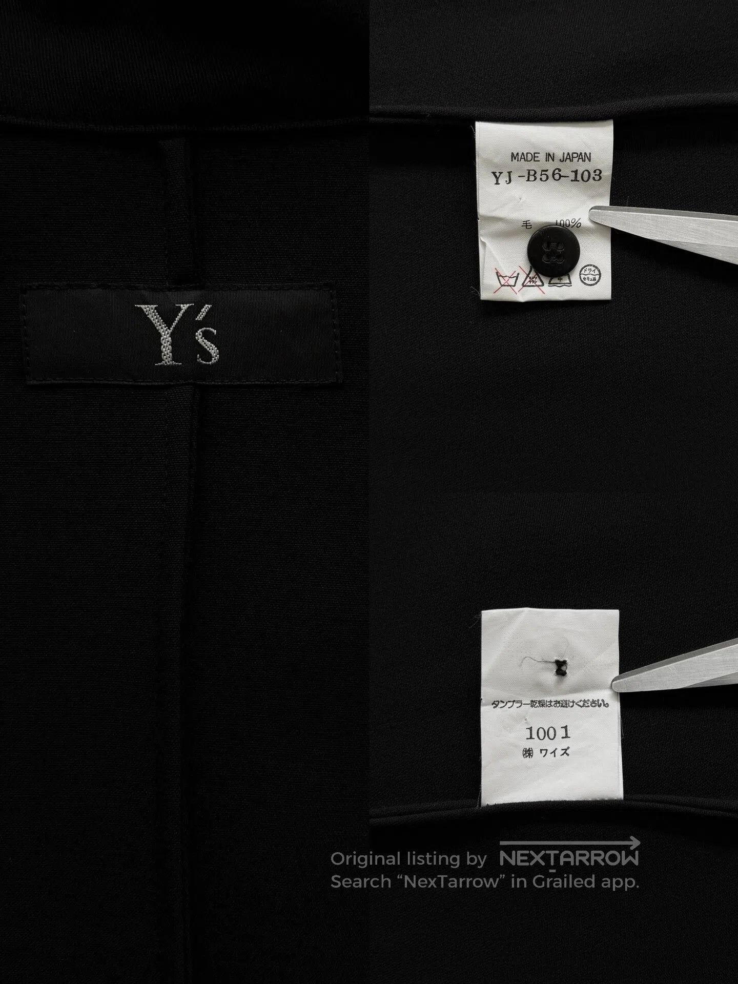 Yohji Yamamoto Yohji Yamamoto Y's 1998SS Wool Shirt Jacket. Size US M / EU 48-50 / 2 - 9 Thumbnail