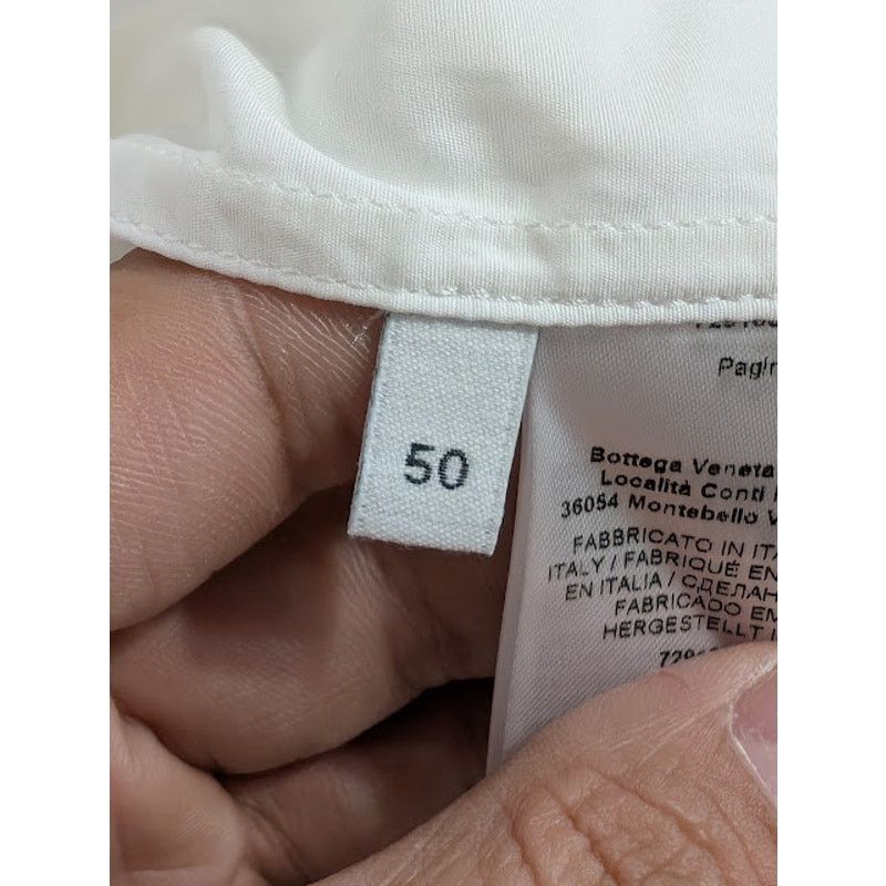Bottega Veneta o1rshd1 Classic Cotton Poplin Shirt in White Size US M / EU 48-50 / 2 - 15 Thumbnail