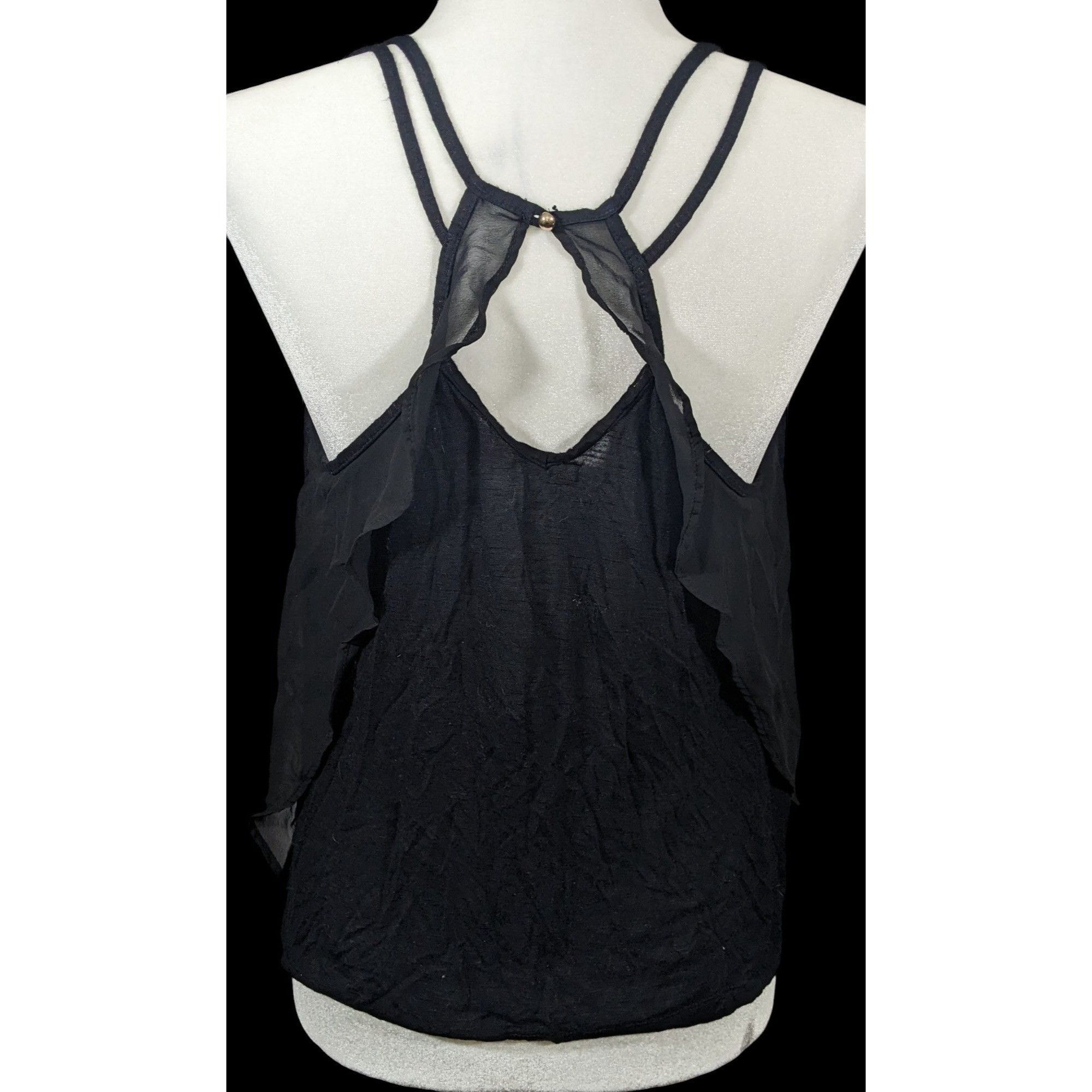 Other Black Retro Slouchy Strappy Top by Candies Size S / US 4 / IT 40 - 2 Thumbnail