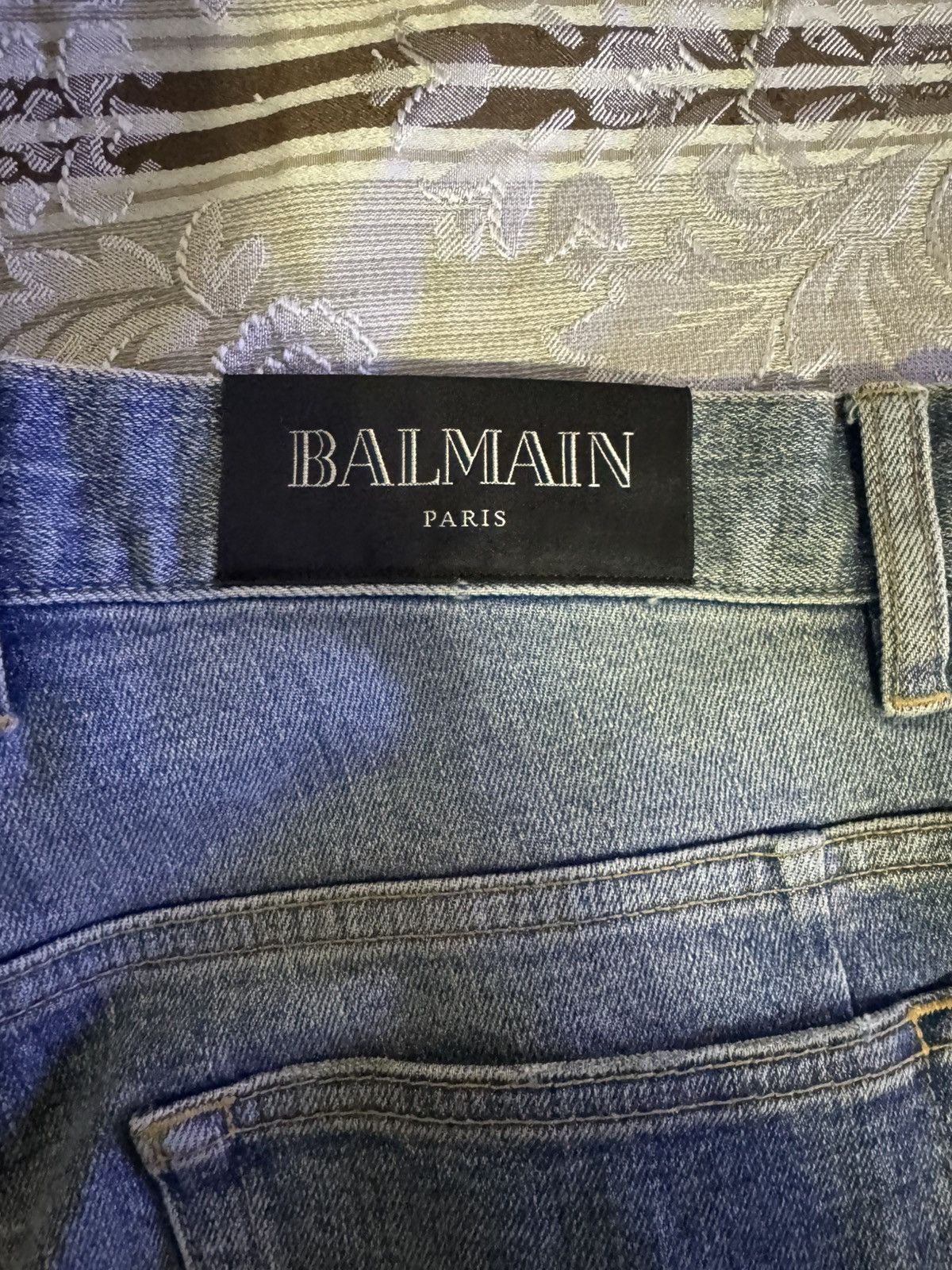 Balmain Light Blue Balmain Biker Slim Size US 32 / EU 48 - 3 Thumbnail