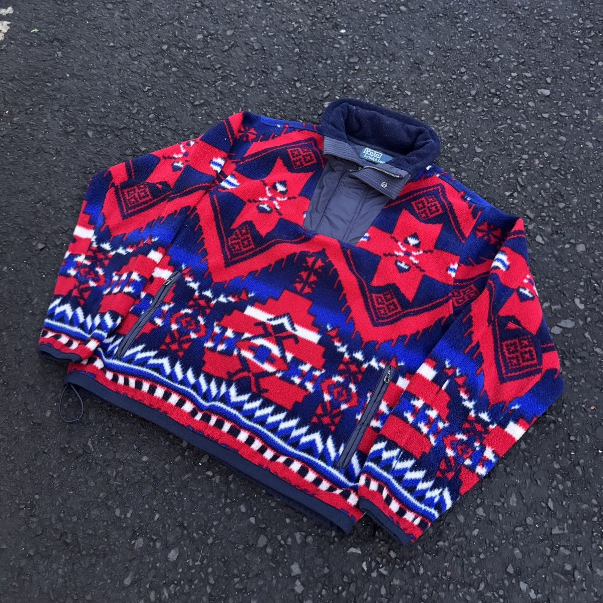 Polo Ralph Lauren Ralph Lauren Polo Sportsman Aztec Print Fleece Sweater Size US S / EU 44-46 / 1 - 2 Thumbnail