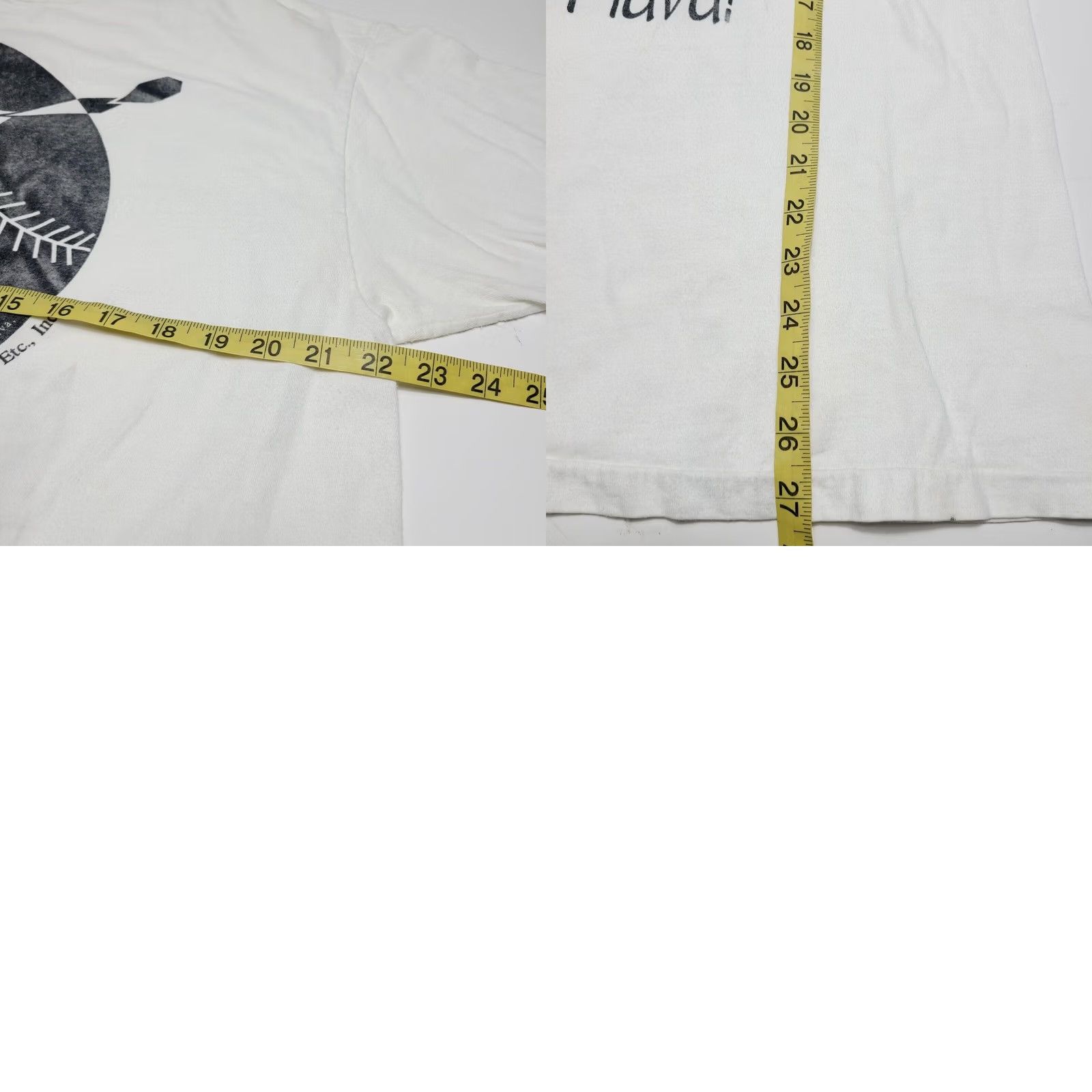 Hanes VINTAGE Urban Flava Baseball T-Shirt Sports 90s Men XL Double-Sided Crew Neck Short Sleeve White Men's T-Shirt 1990s Size US XL / EU 56 / 4 - 8 Thumbnail