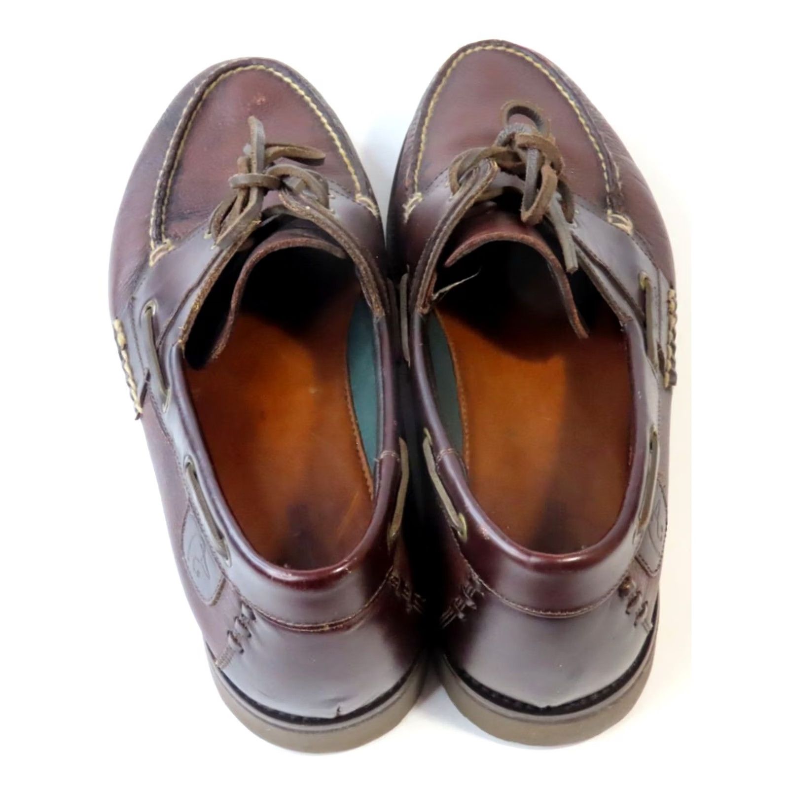 Vintage Ducks Unlimited Mens Dress Loafer Brown Leather 12M Lace Up Round Toe D3022-200 Shoes Mens Shoes Size US 12 / EU 45 - 4 Thumbnail