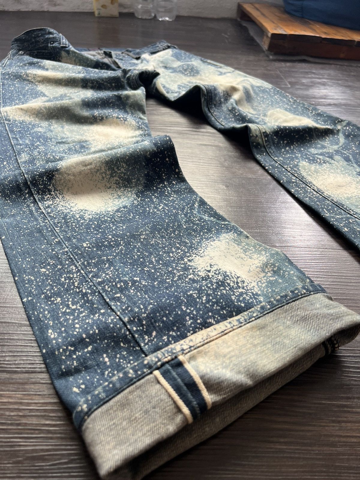 Issey Miyake × Lee 🔥Runway🔥 Issey miyake X Lee Splatter Paint denim - 33 Size US 34 / EU 50 - 5 Thumbnail