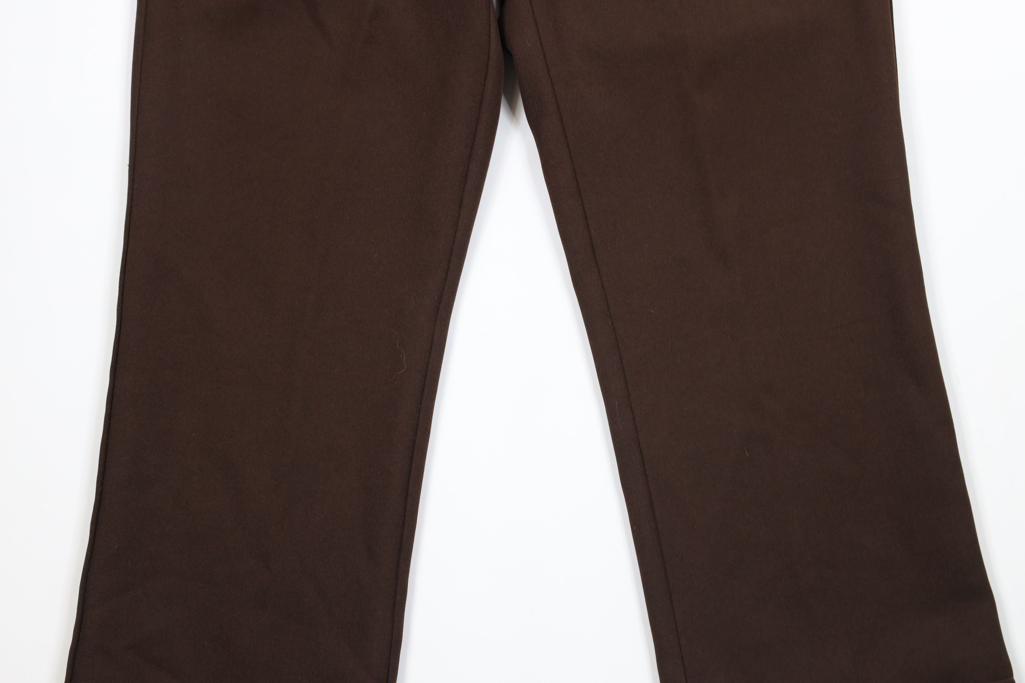 Vintage Vintage 90s Streetwear Wide Leg Chino Pants Brown Polyester Size US 36 / EU 52 - 3 Thumbnail