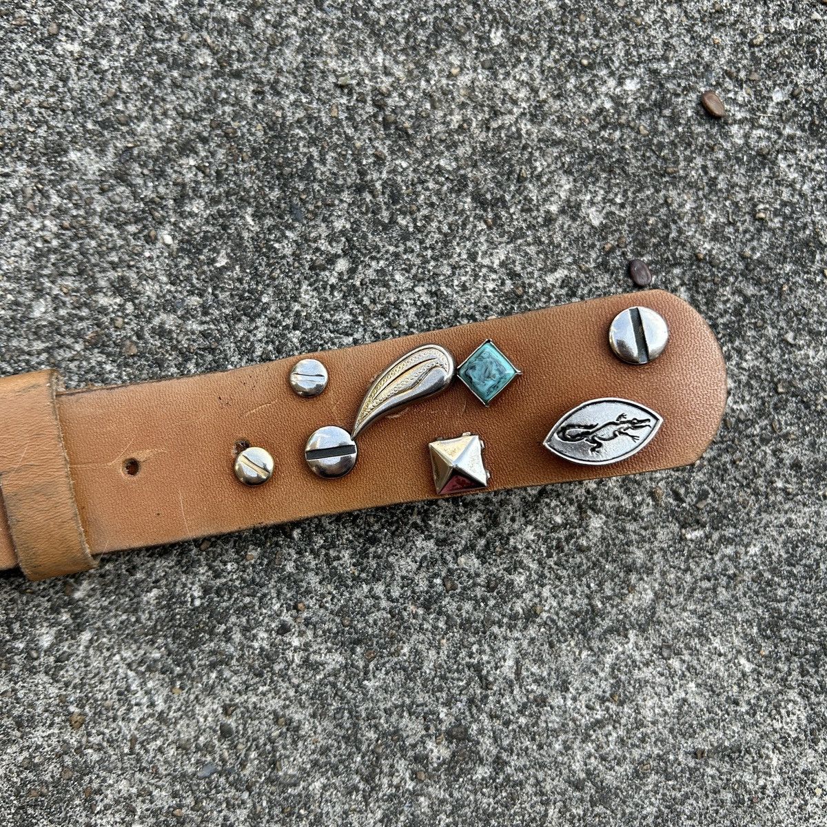 Vintage Vintage studded leather belt (Kapital Style) Size ONE SIZE - 4 Thumbnail