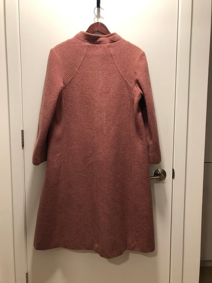 Other Dusty Rose Womens Vintage Wool & Mohair Pea Coat Size M / US 6-8 / IT 42-44 - 9 Thumbnail