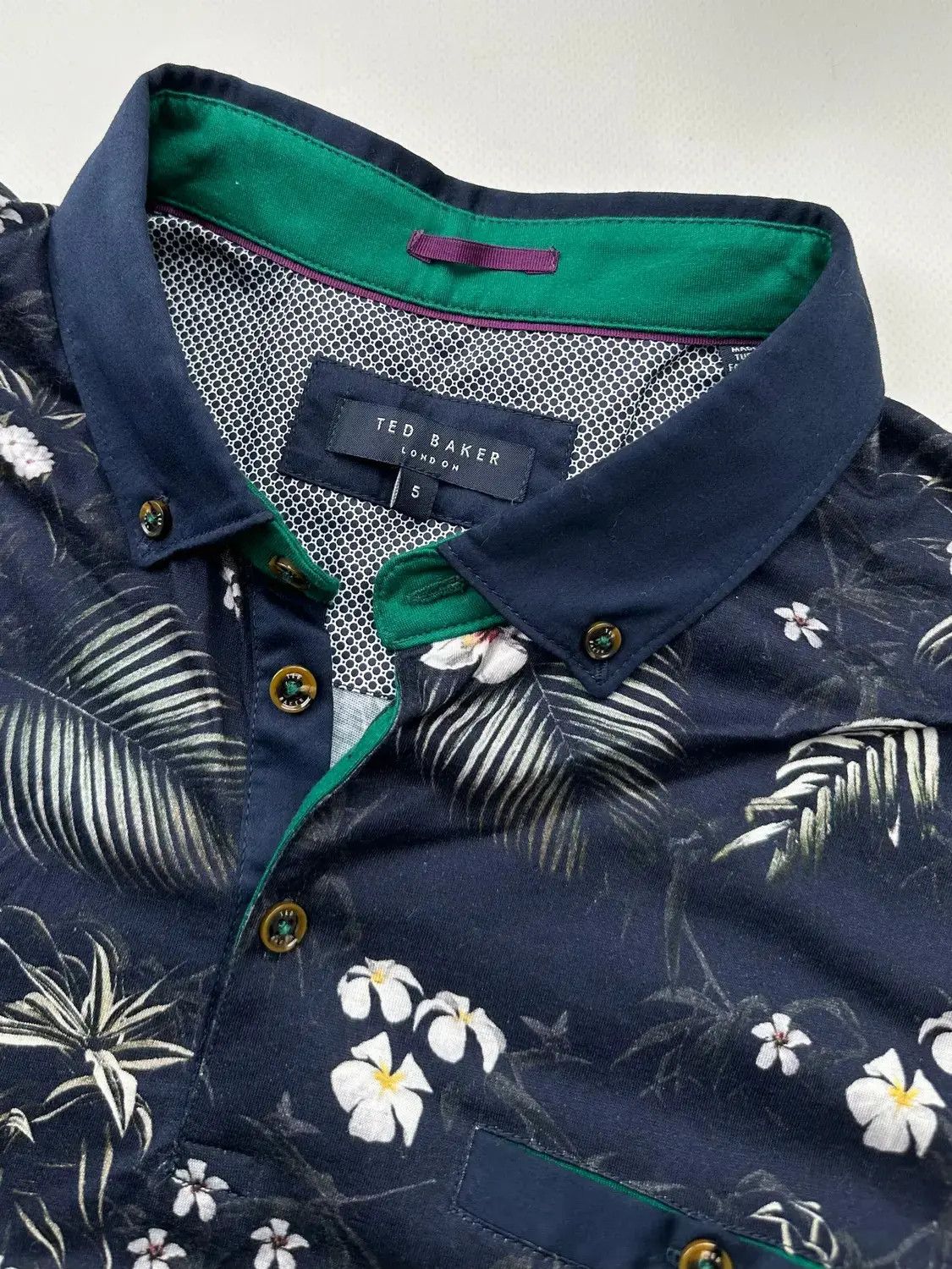 Ted Baker Ted Baker Printed Polo T-Shirt (376) Size US M / EU 48-50 / 2 - 4 Thumbnail