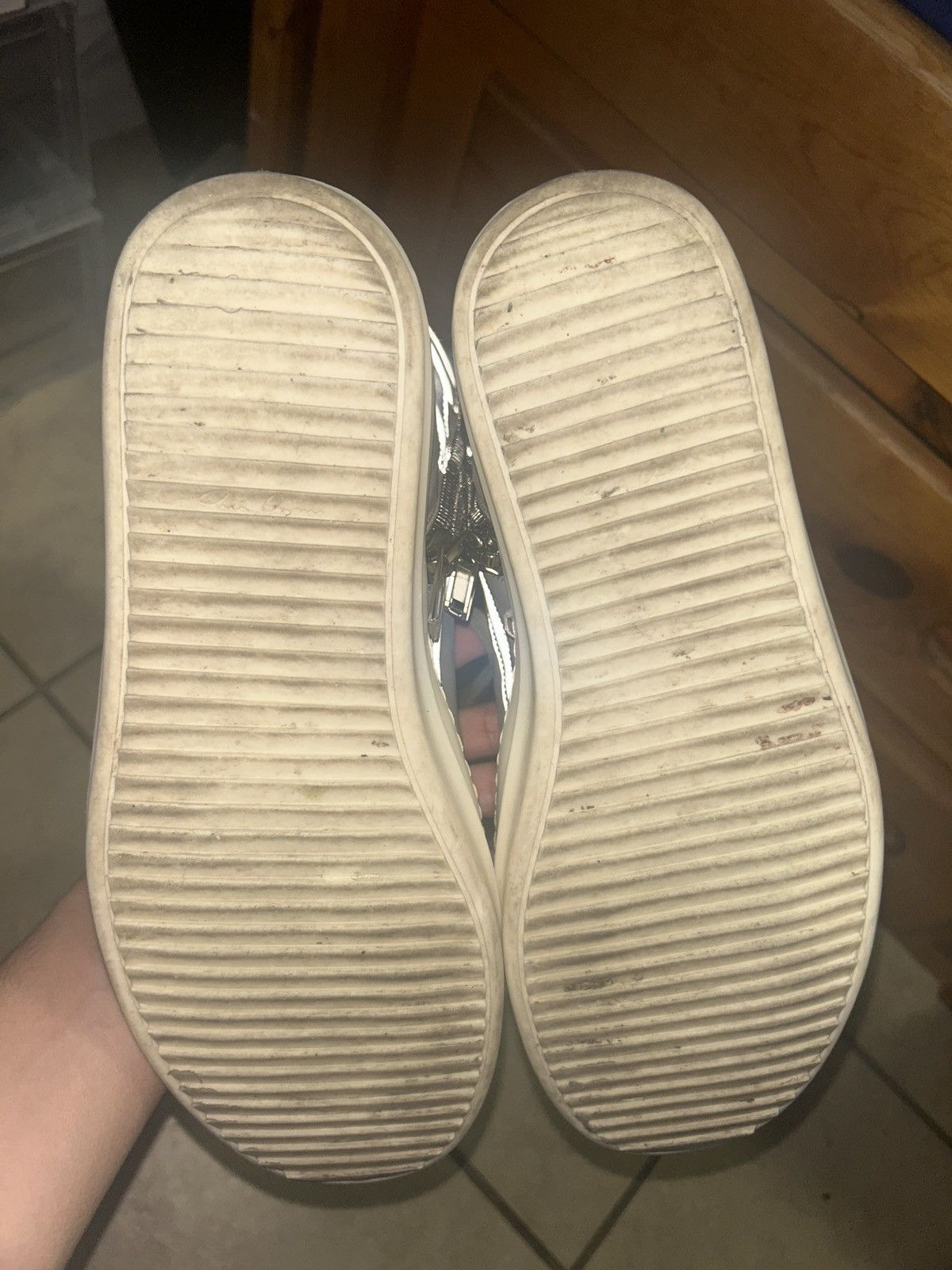 Rick Owens Rick Owens Geobasket Pearl Milk Reflective Size US 10 / EU 43 - 9 Thumbnail