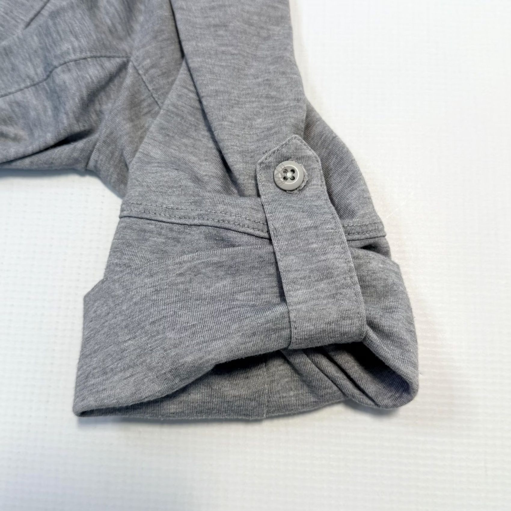 Vintage Stio Shirt Womens M Gray Button-Up 3/4 Sleeve Roll Tab Jersey Top Size M / US 6-8 / IT 42-44 - 7 Thumbnail