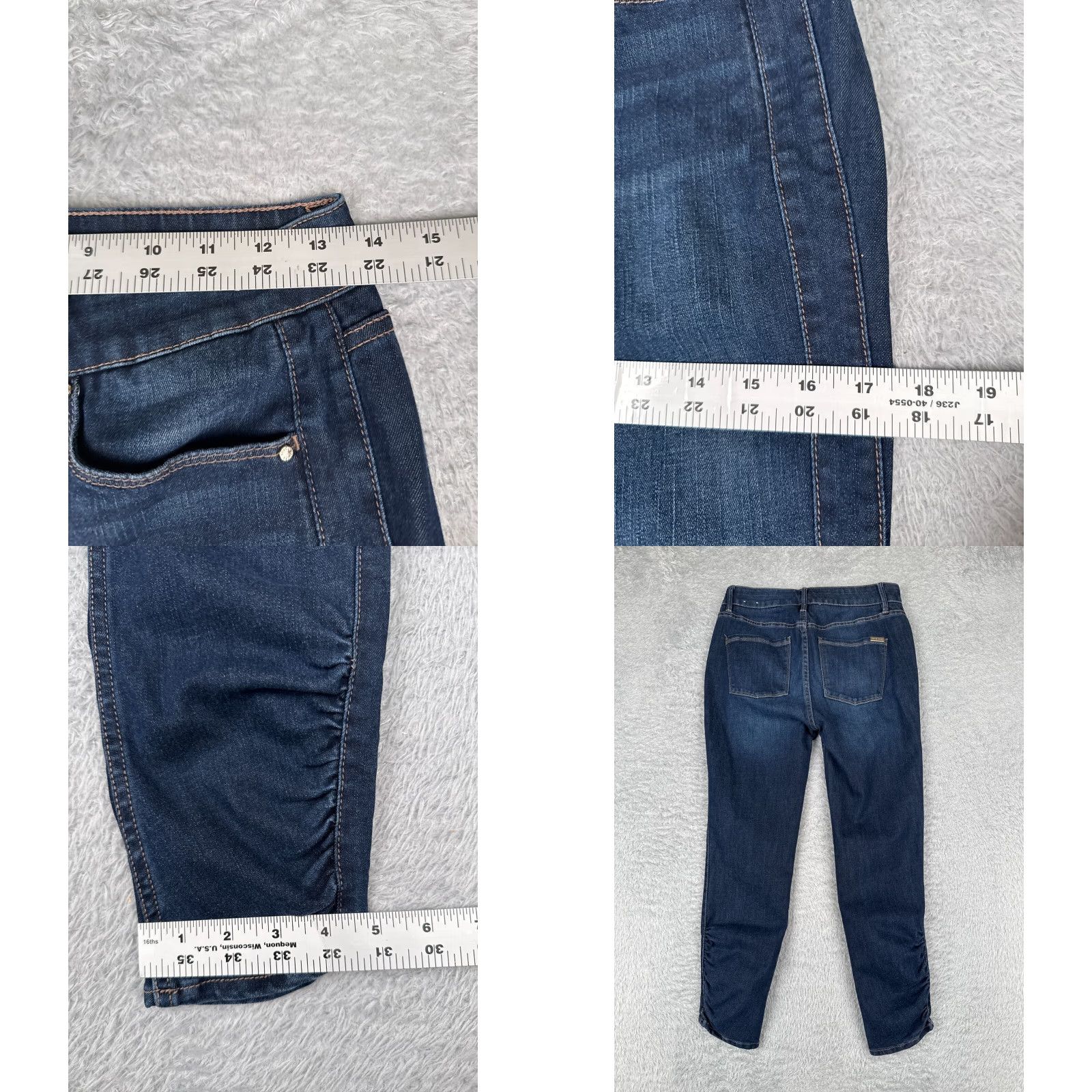 White House Black Market White House Black Market Jeans Women 2 Denim Blue The Skinny Crop Dark Mid 27x25 Size 26" / US 2 / IT 38 - 9 Thumbnail