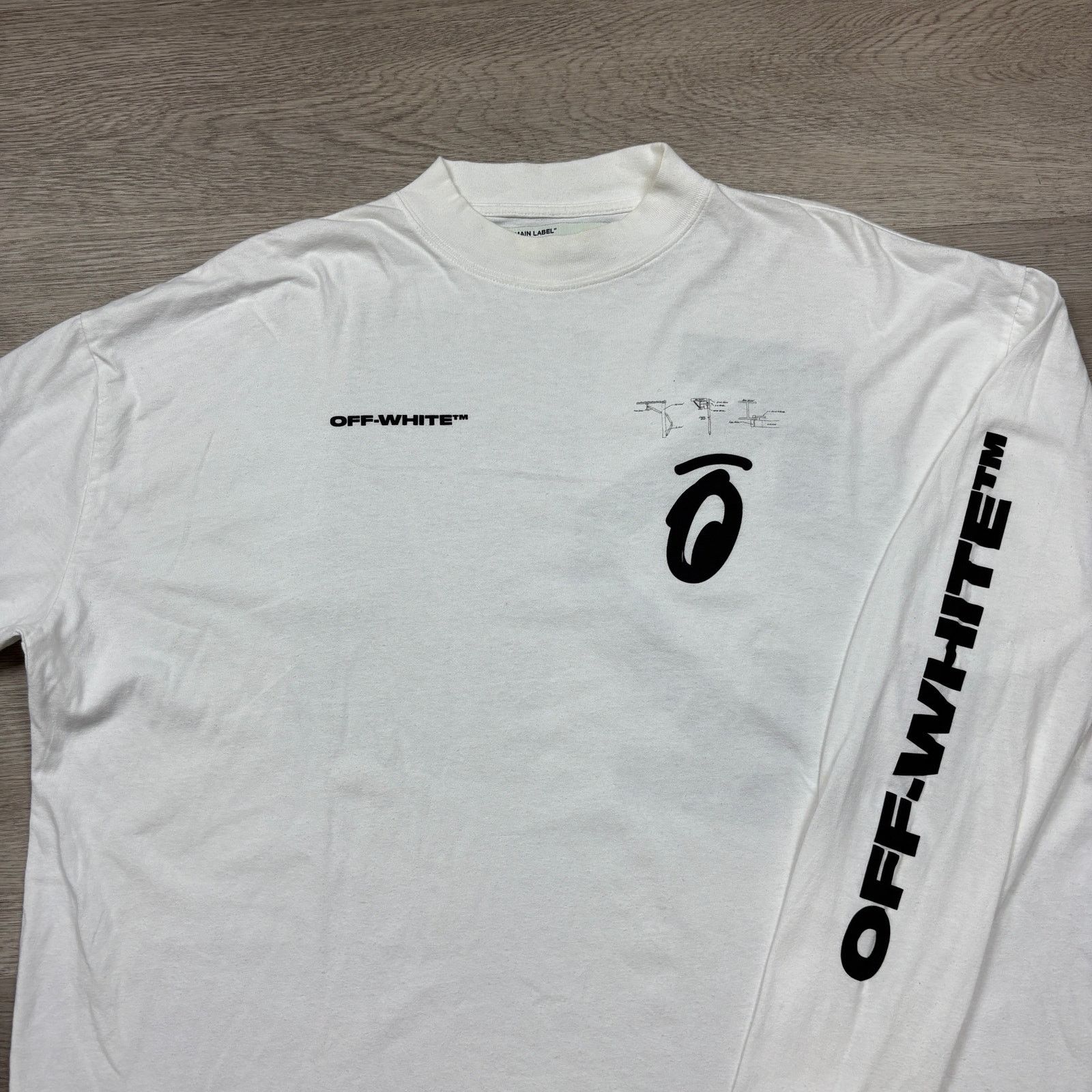 Off-White × Virgil Abloh Off-White Split Arrow Mock Neck Long Sleeve Shirt Men's L Size US L / EU 52-54 / 3 - 2 Thumbnail