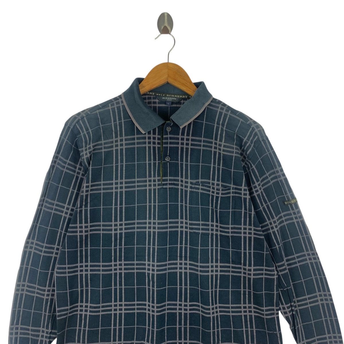 Burberry Vintage BURBERRY GOLF Collection Nova Checks Tee Shirt Top Size US L / EU 52-54 / 3 - 2 Thumbnail