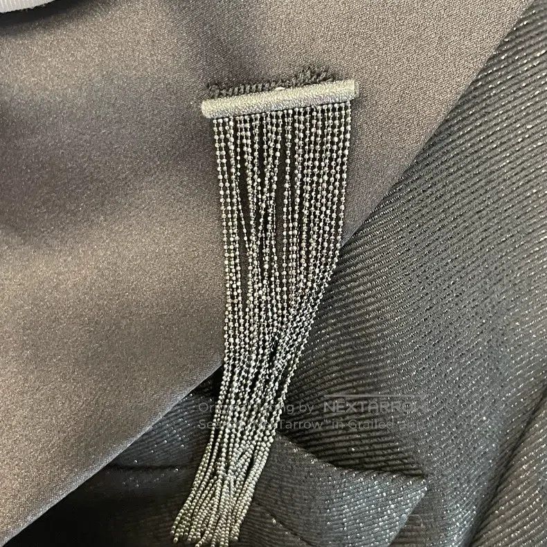 Brunello Cucinelli Brunello Cucinelli Black Beaded New Wool Short Suit Jacket Size XS / US 0-2 / IT 36-38 - 6 Thumbnail