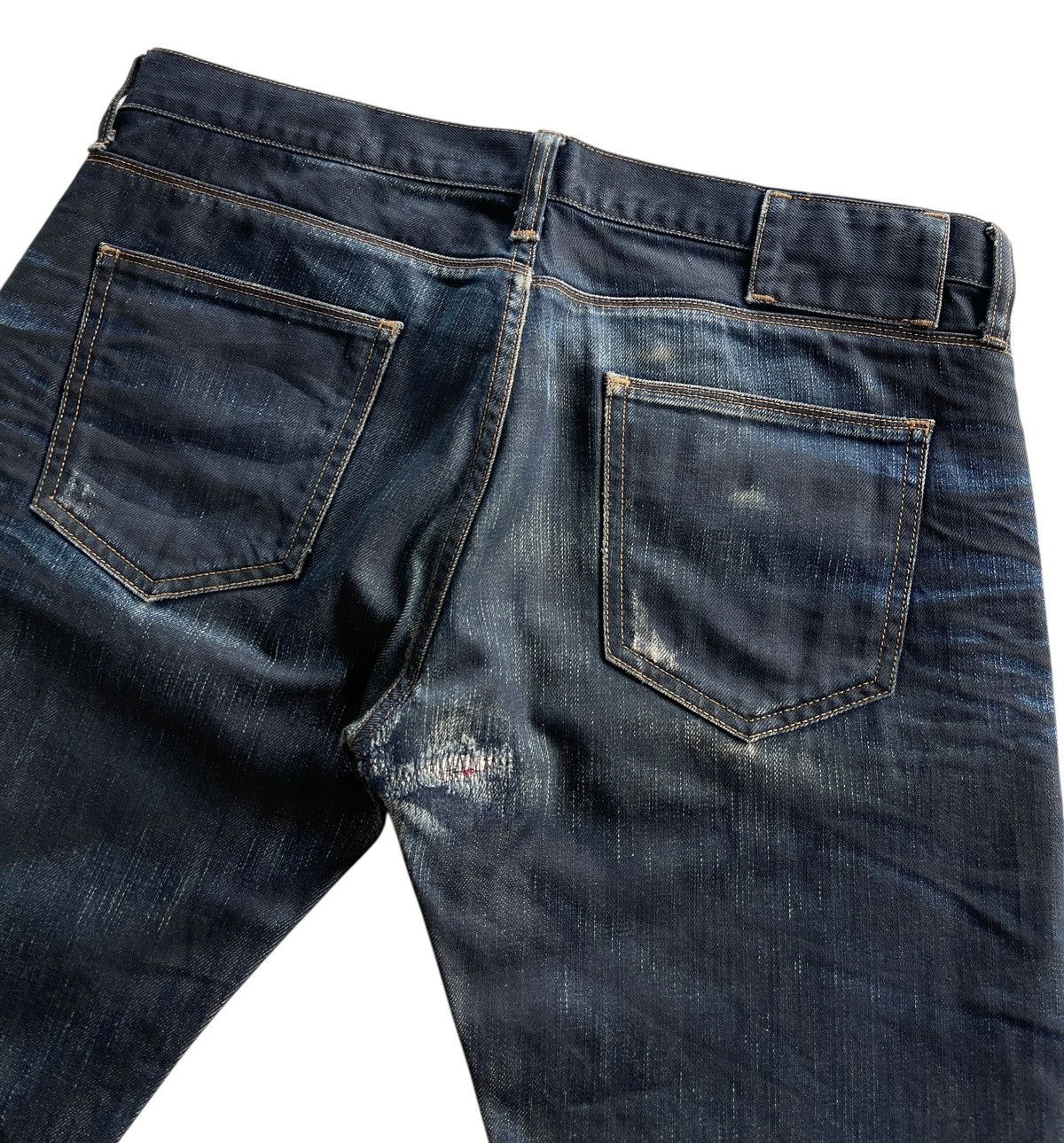 Vintage Ring Milano Distressed Waxed Denim Size US 33 - 9 Thumbnail