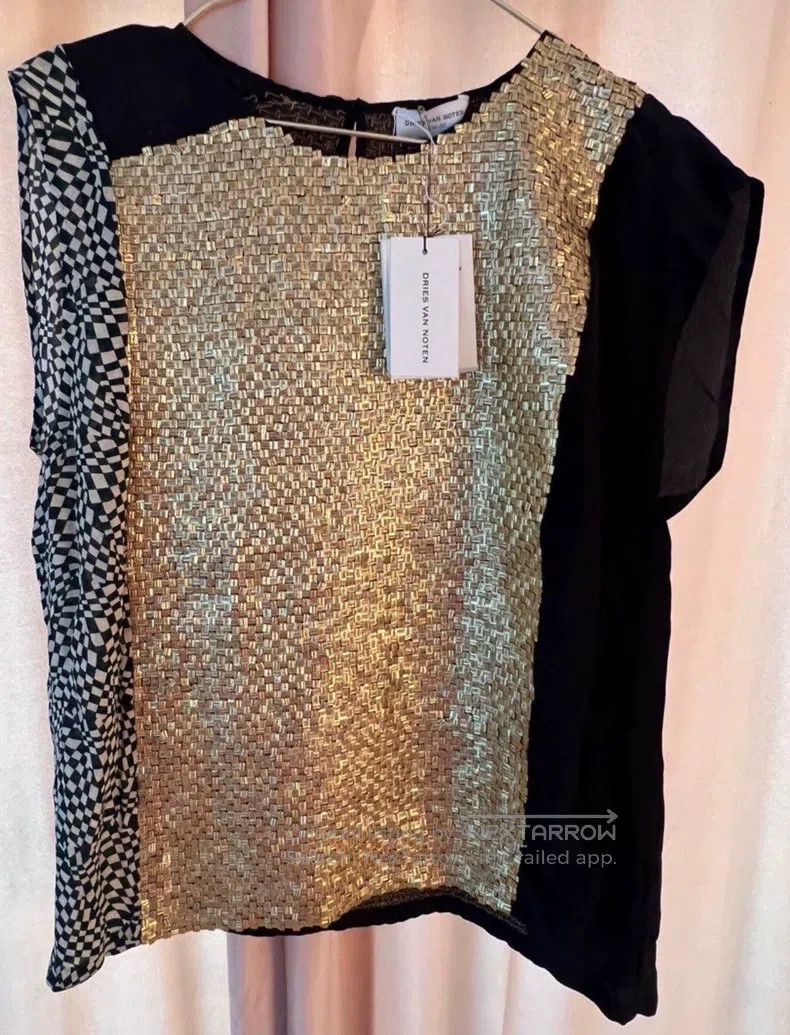Dries Van Noten Dries Van Noten A super heavy-duty three-color silk vest t Size M / US 6-8 / IT 42-44 - 1 Thumbnail