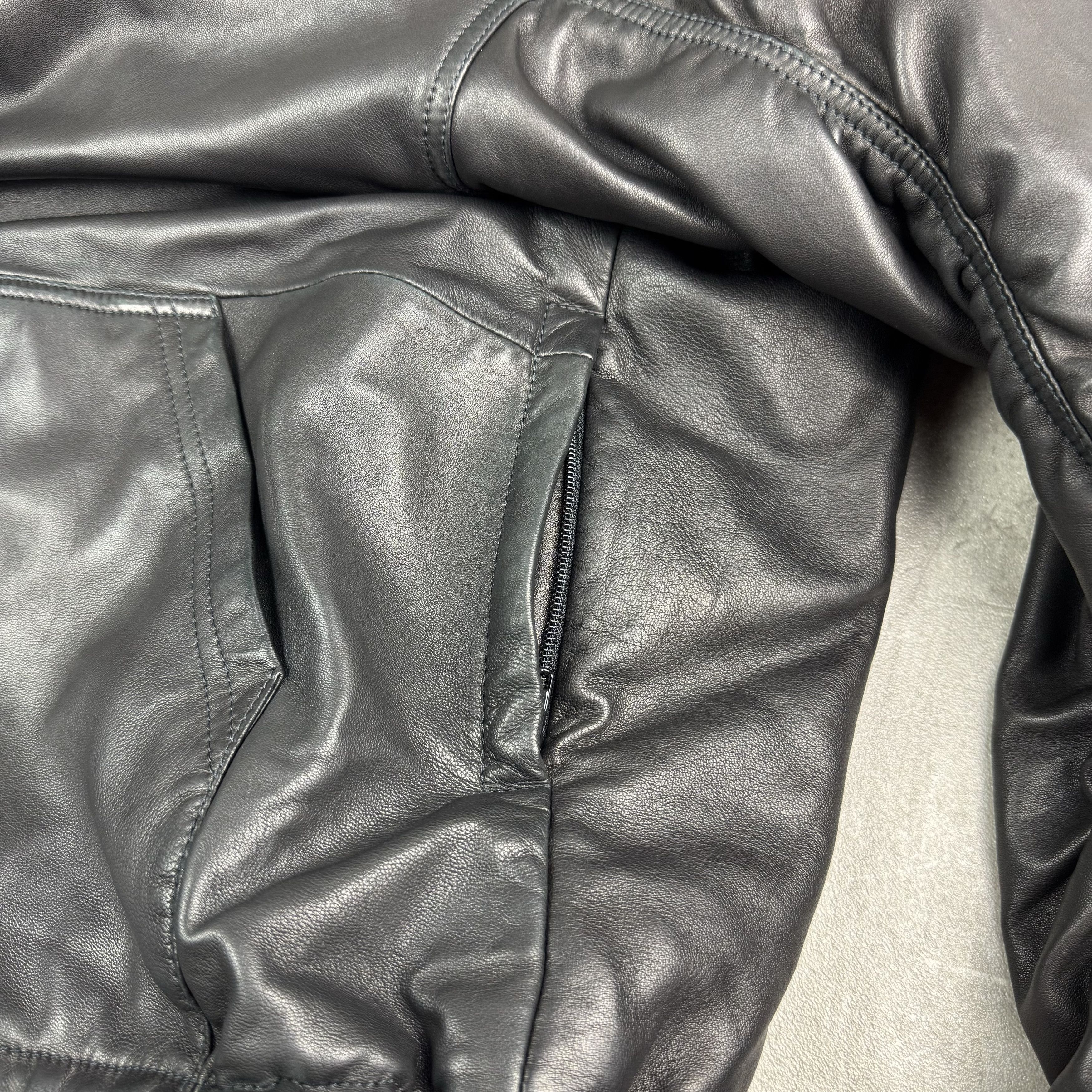 Balenciaga BALENCIAGA Oversized Leather Hoodie Size US S / EU 44-46 / 1 - 10 Thumbnail