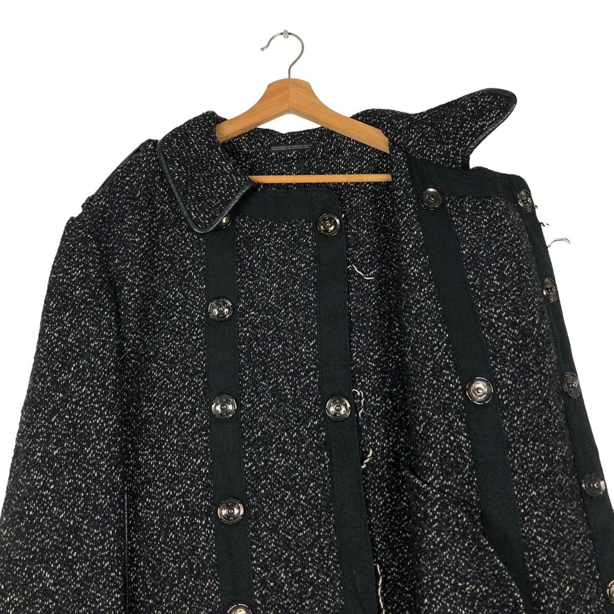 Yohji Yamamoto 🔥VINTAGE AW2004 YYPH WOOL JACKET LEATHER POCKET Size US L / EU 52-54 / 3 - 10 Thumbnail