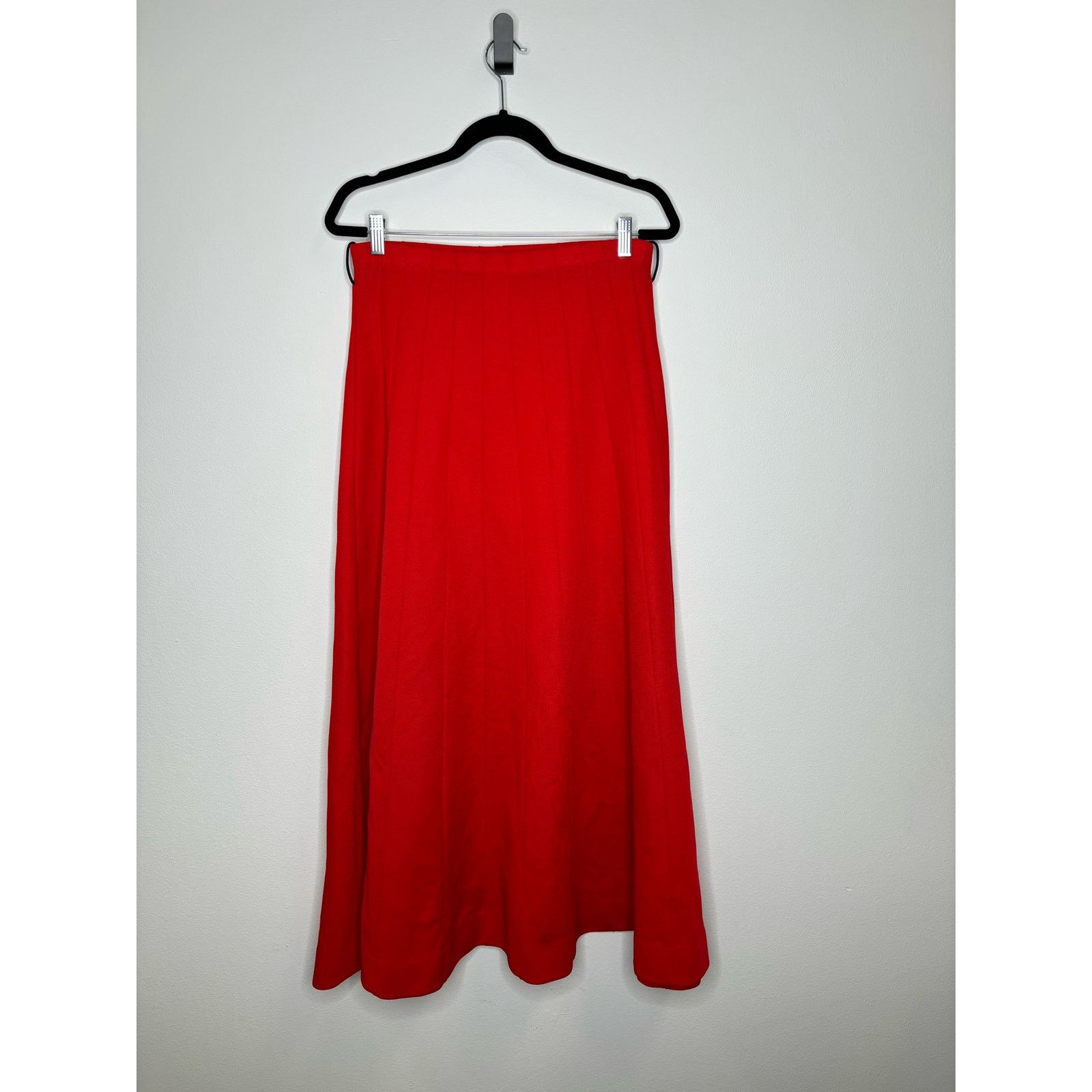Vintage Dalton Red Flare Maxi Skirt