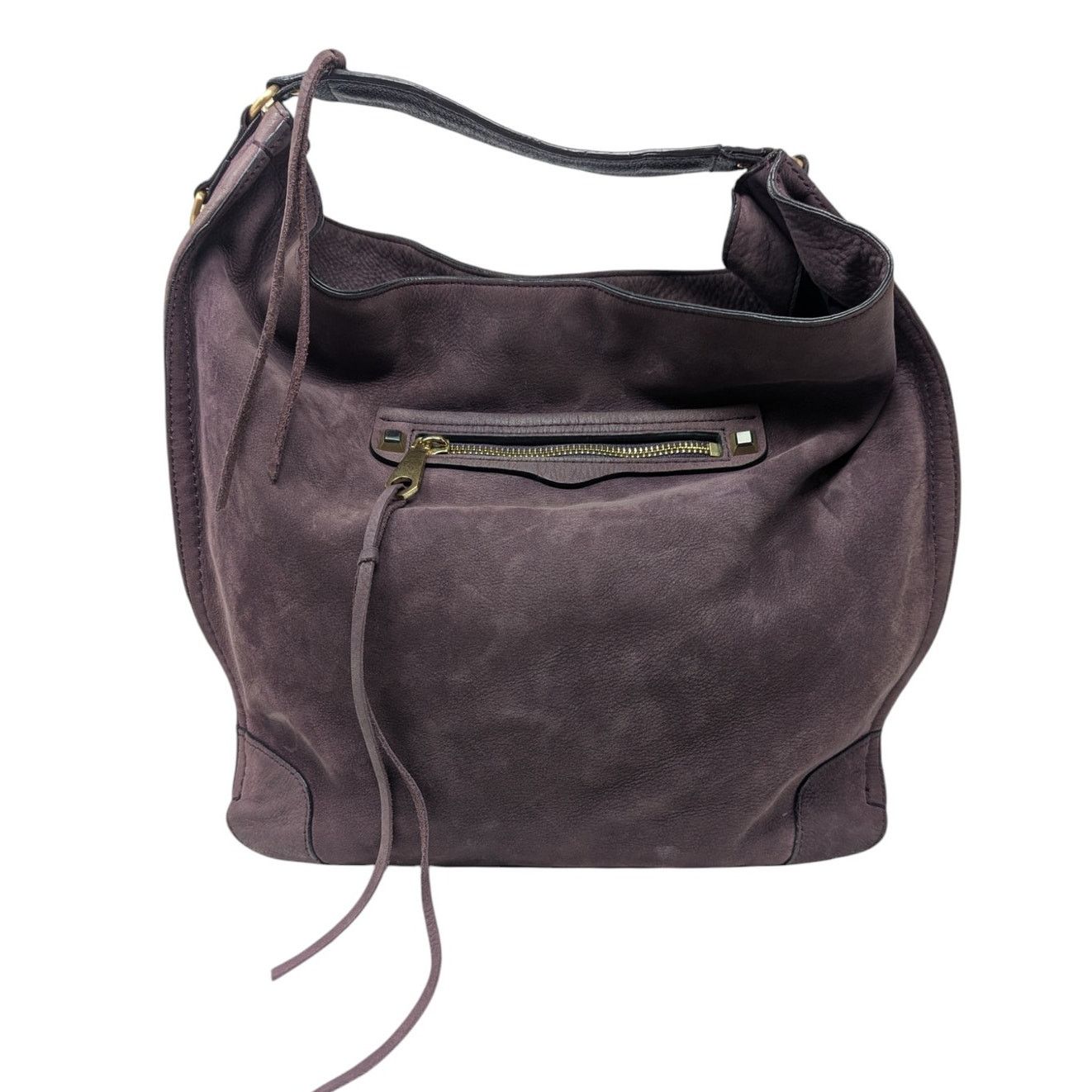 Rebecca Minkoff Rebecca Minkoff Suede Leather Shoulder Bucket Bag Purple Size ONE SIZE - 2 Thumbnail