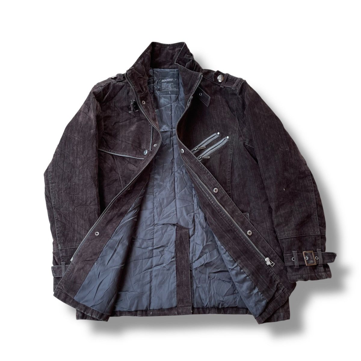 If Six Was Nine 🇯🇵 ROUSHATTE BUTTON UP FULL ZIP CORDUROY PUNK GOTHIC JACKET Size US L / EU 52-54 / 3 - 2 Thumbnail