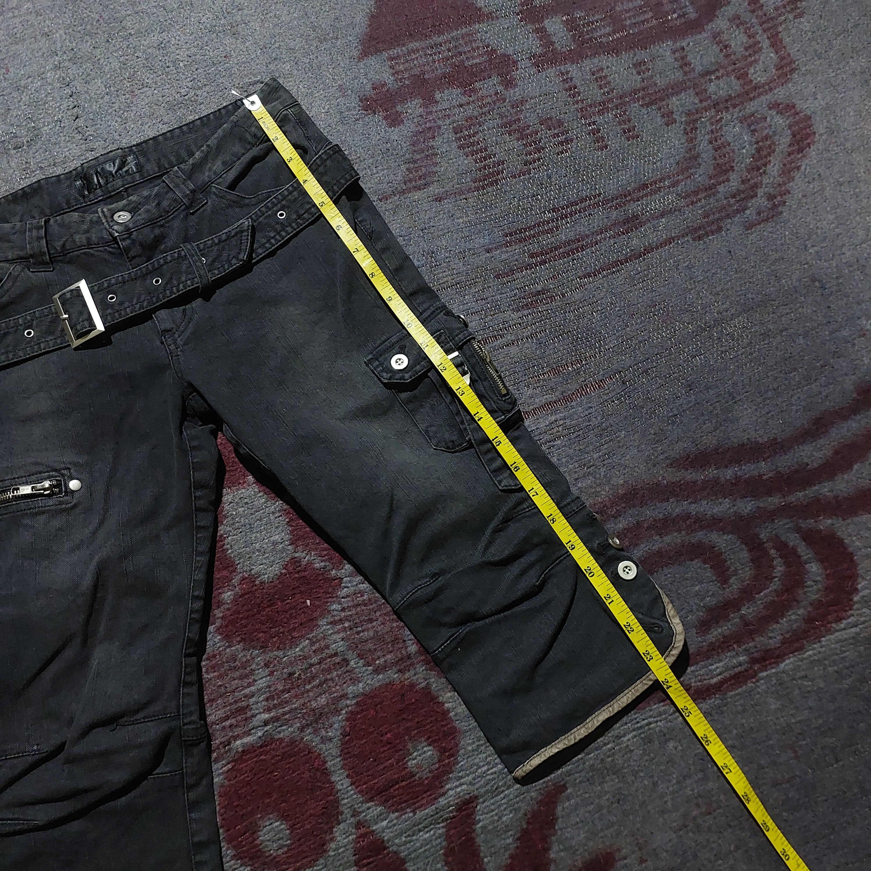 Tornado Mart Y2k black japanese bondage cargo short belt pouch Size US 29 - 15 Thumbnail