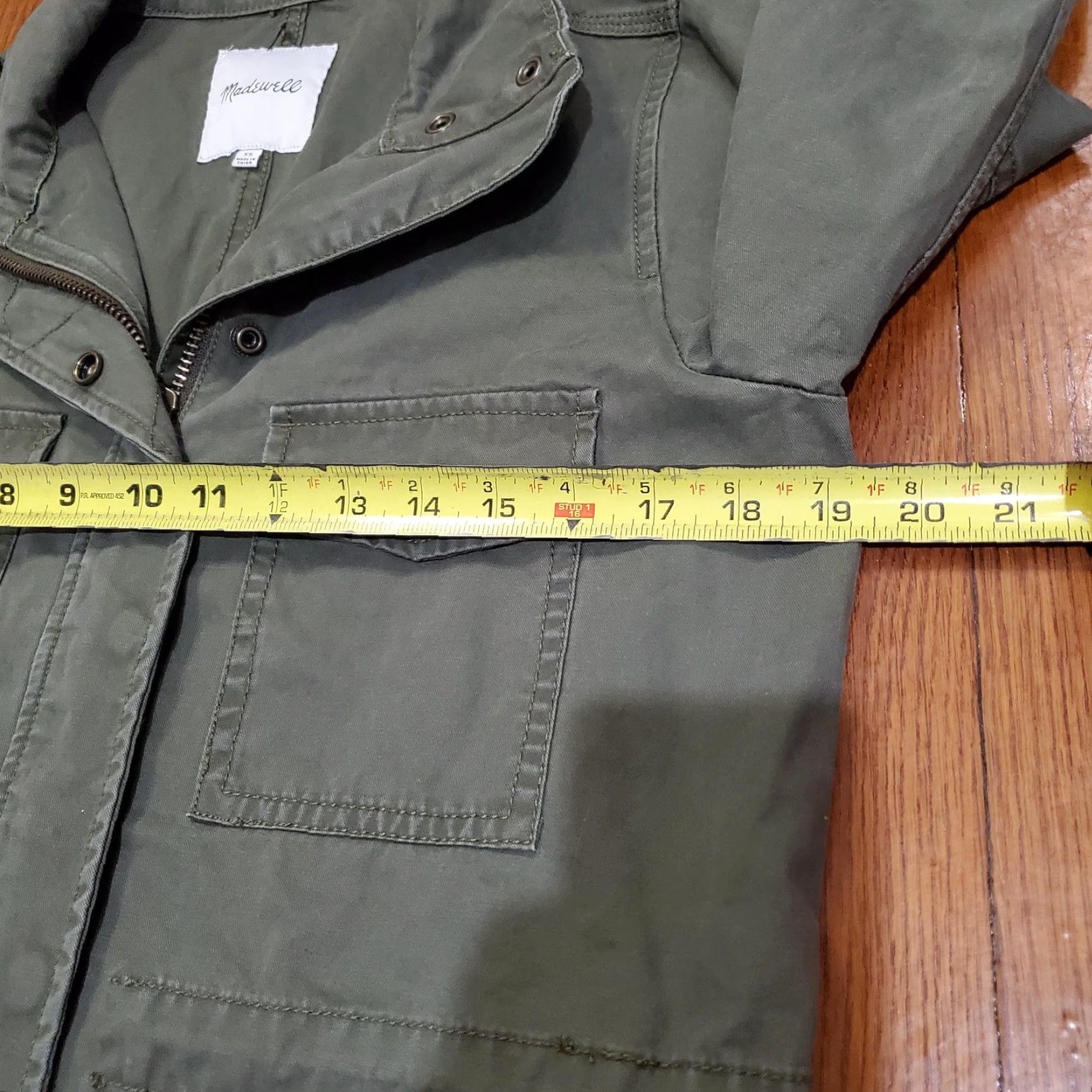 Madewell **Madewell Womens XS Green Military Jacket Full Zip Pockets** User: **Madewell Womens XS Green Full Zip Military Jacket Pockets** Size XS / US 0-2 / IT 36-38 - 6 Thumbnail