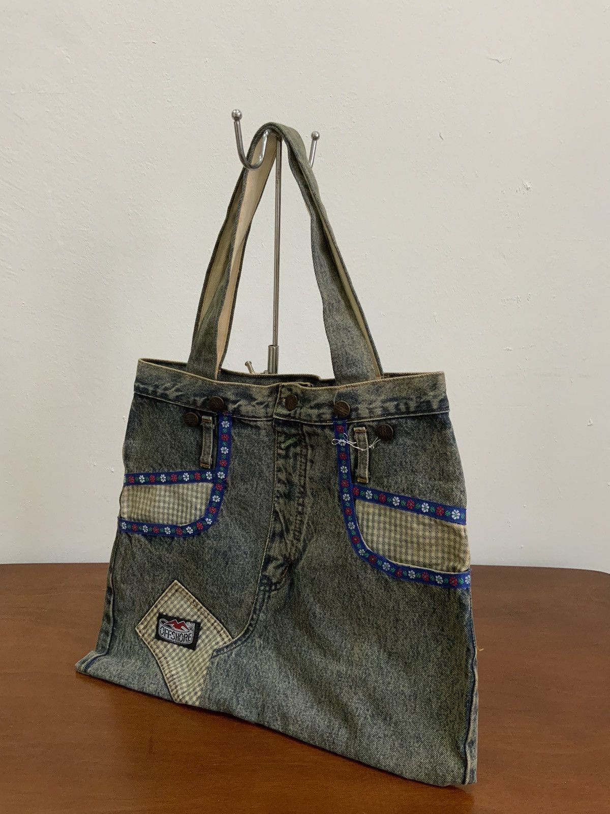 If Six Was Nine Offshore Italian Custom Denim Patchwork Tote Bag Size ONE SIZE - 1 Thumbnail