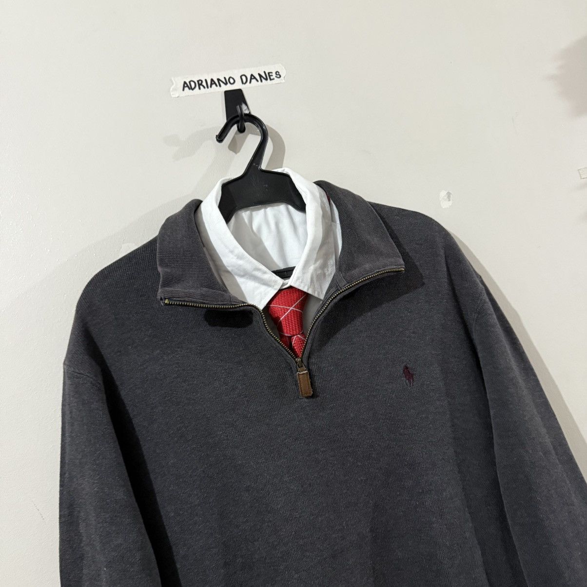 Polo Ralph Lauren × Ralph Lauren × Vintage Polo Ralph Lauren Blue Label Vintage Quarter Zip Size US L / EU 52-54 / 3 - 3 Thumbnail