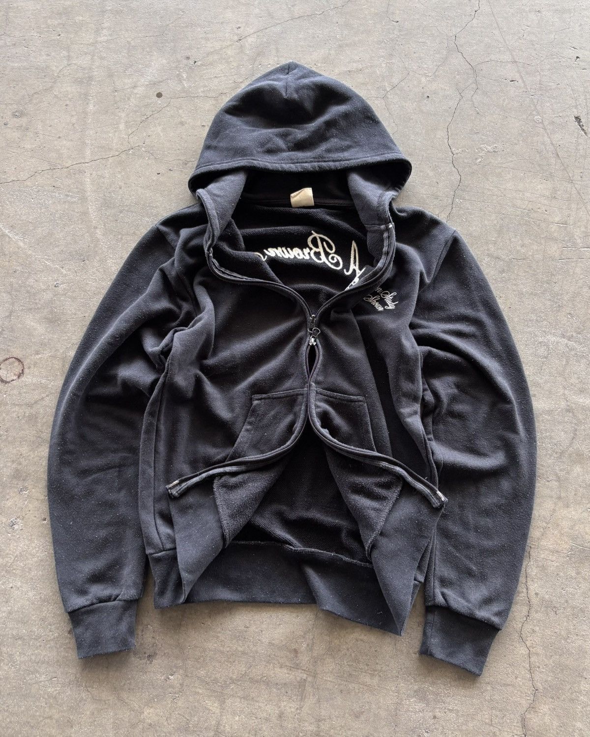 Vintage Contribe Maria Double Zip Up Black Hoodie Size US M / EU 48-50 / 2 - 5 Thumbnail