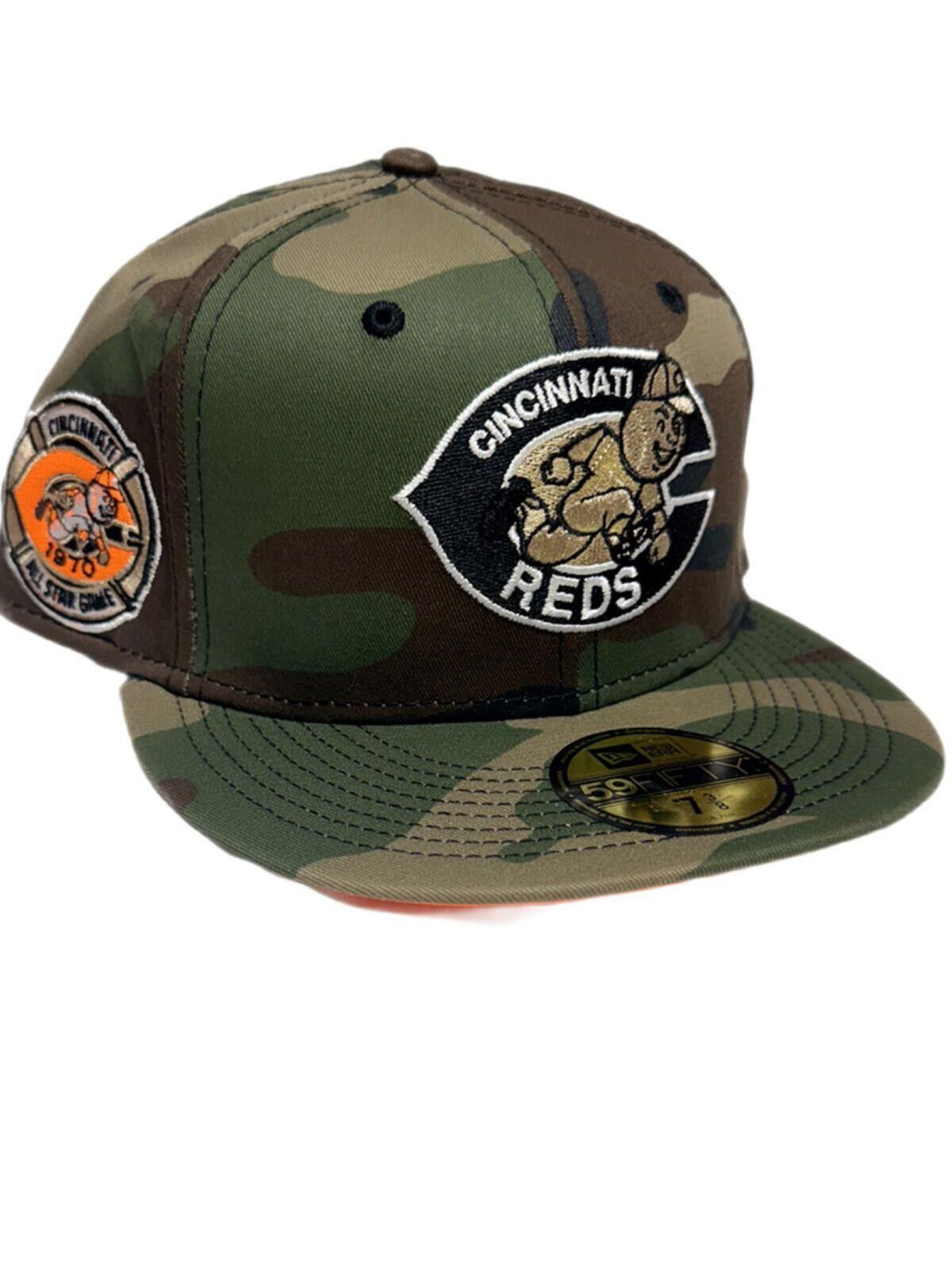 New Era New Era Cincinnati Reds 1970 ASG Camo/Organge 59FIFTY 7 3/8 Size ONE SIZE - 6 Thumbnail