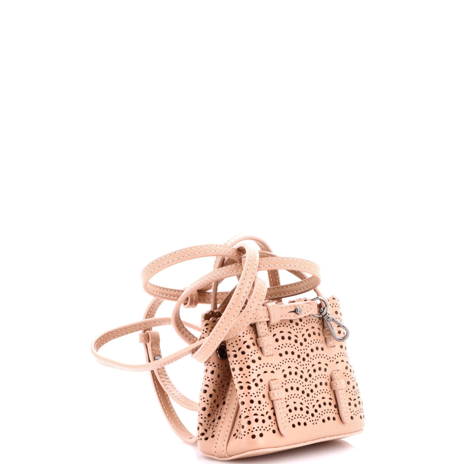 Alaia Mina Tote Laser Cut Leather Mini Size ONE SIZE - 1 Thumbnail