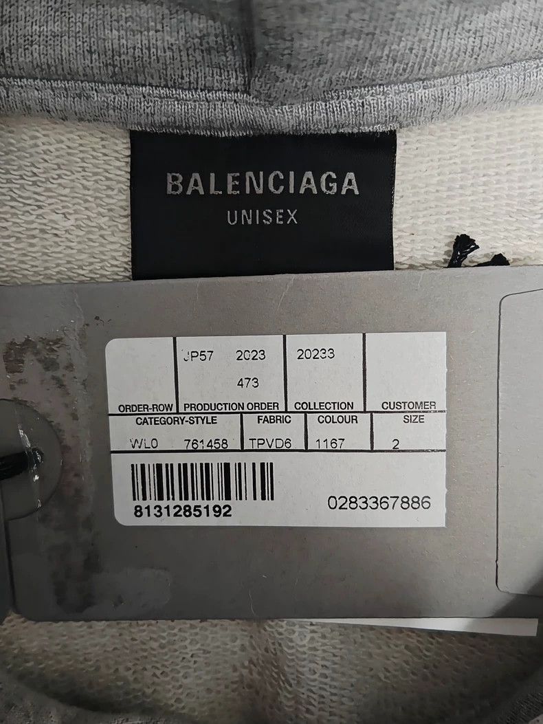 Balenciaga Balenciaga 23fw mud dyed Be Kind to make old damaged hooded Size US M / EU 48-50 / 2 - 4 Thumbnail