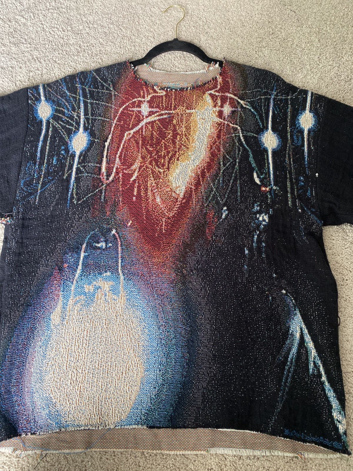 Drain Gang Bladee RedLight Tapestry Sweater *Custom Made* Size US M / EU 48-50 / 2 - 6 Thumbnail
