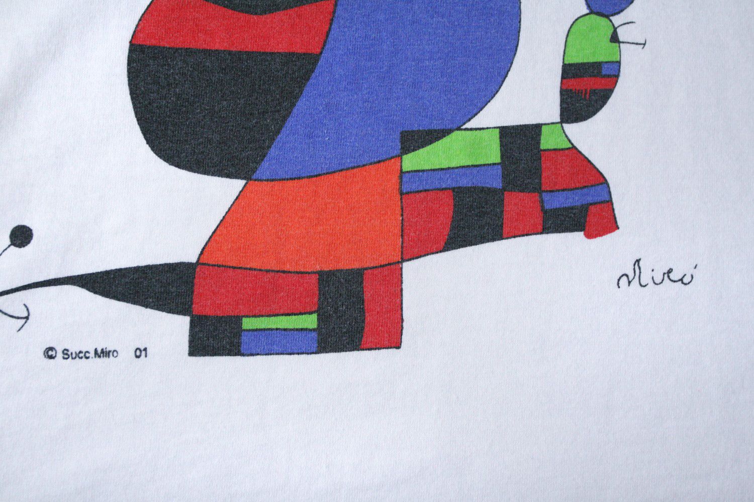 Vintage Vintage 00s 01 Jean Miro Abstract Art Print Tee T Shirt Size US M / EU 48-50 / 2 - 4 Thumbnail