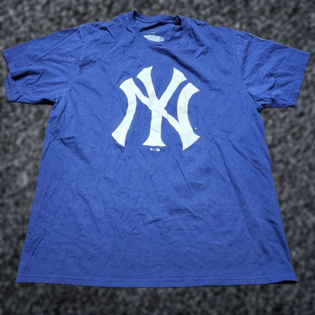 Vintage Fanatics MLB New York Yankees Logo Short Sleeve T Shirt Blue L Mens Size US L / EU 52-54 / 3 - 1 Thumbnail