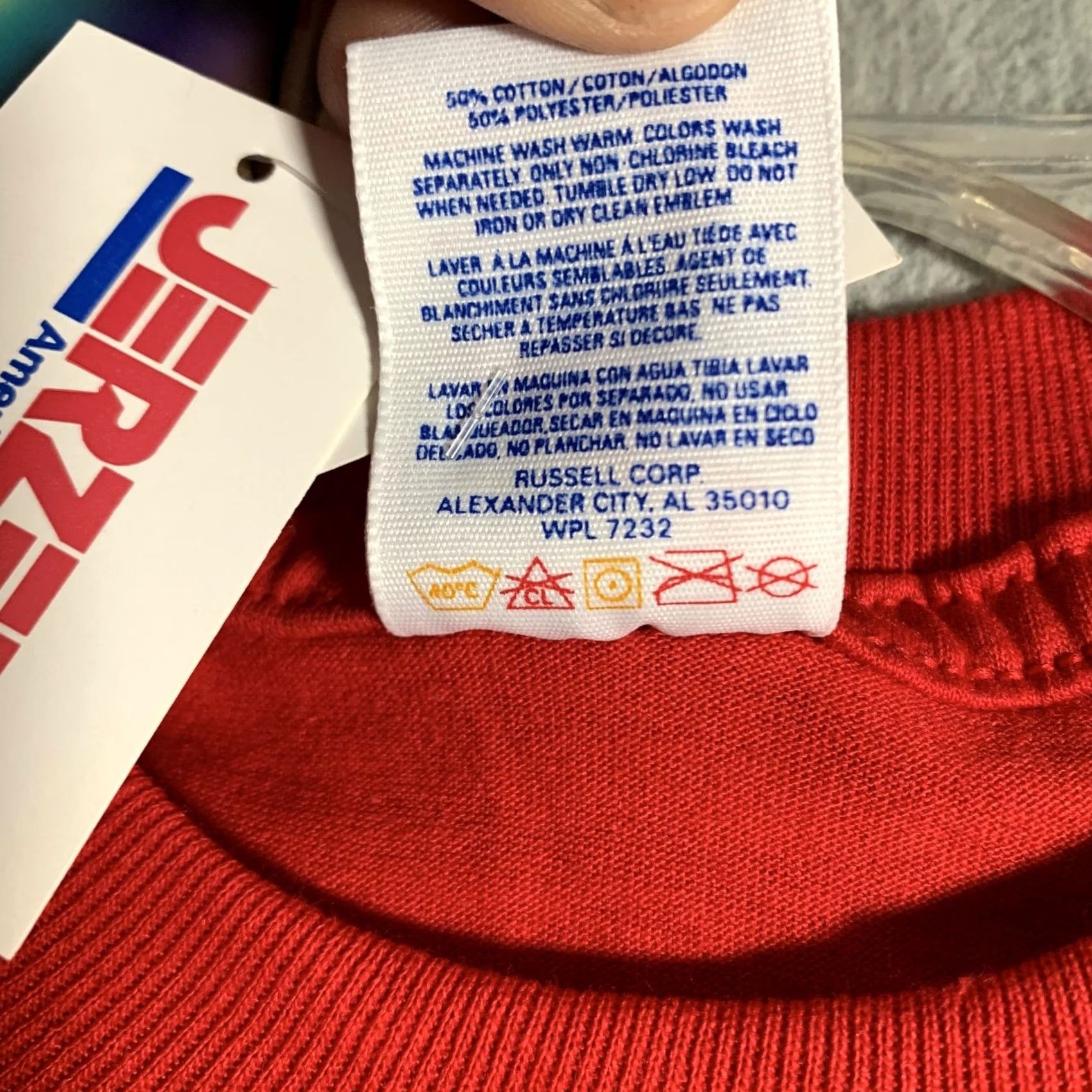 Jerzees VINTAGE Jerzees Shirt Mens XL Red 50/50 Heavyweight Blank Crewneck Short Sleeve Mens XL Red 50/50 Heavyweight Crew Neck T-Shirt Size US XL / EU 56 / 4 - 7 Thumbnail