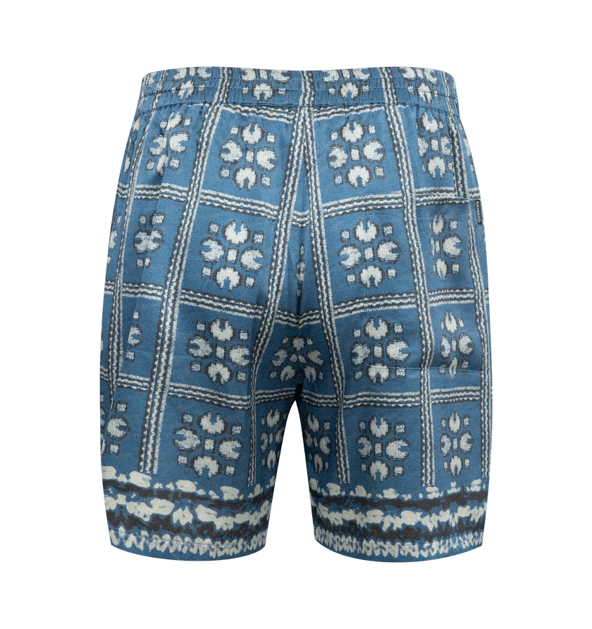 Nahmias o1h1sh11224 Tield Silk Shorts in Tiled Print Size US 34 / EU 50 - 2 Thumbnail