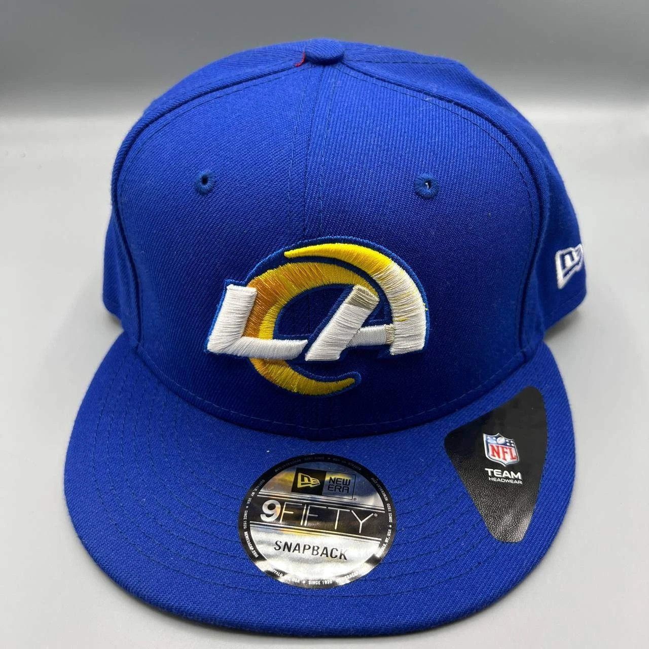 New Era Los Angeles LA Rams Hat Men Blue Embroidered Snap Back Cap Size ONE SIZE - 1 Thumbnail
