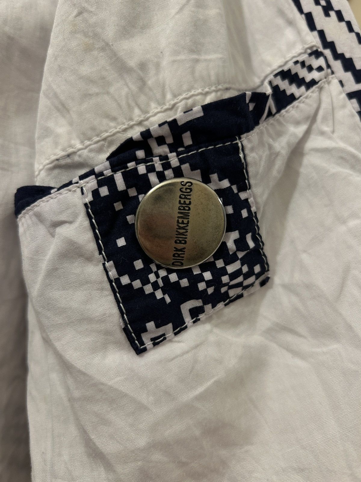 Dirk Bikkembergs Dirk Bikkembergs SS 1997 pixel wave cropped hooded blouson Size US M / EU 48-50 / 2 - 16 Thumbnail