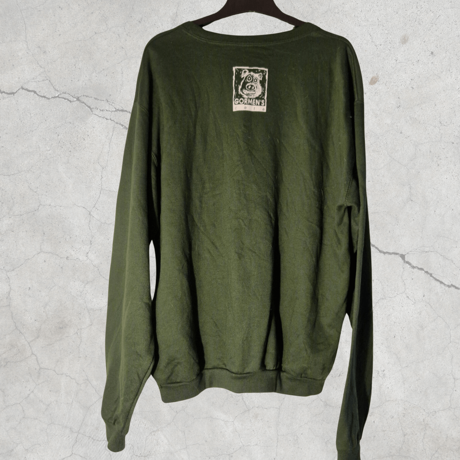 Retrofit × Vintage GORMEN'S Ugly Green Xmas Sweater - Funny Print Jumper 90s Size US L / EU 52-54 / 3 - 3 Thumbnail