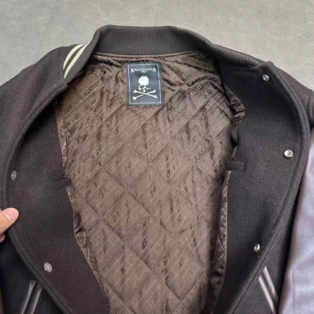 Mastermind World MMW 23AW Leather Skull Varsity Jacket Brown M Size US M / EU 48-50 / 2 - 4 Thumbnail
