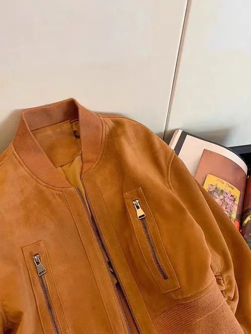 VIBE Vintage Biker Deerskin Velvet Baseball Jacket Size US M / EU 48-50 / 2 - 5 Thumbnail
