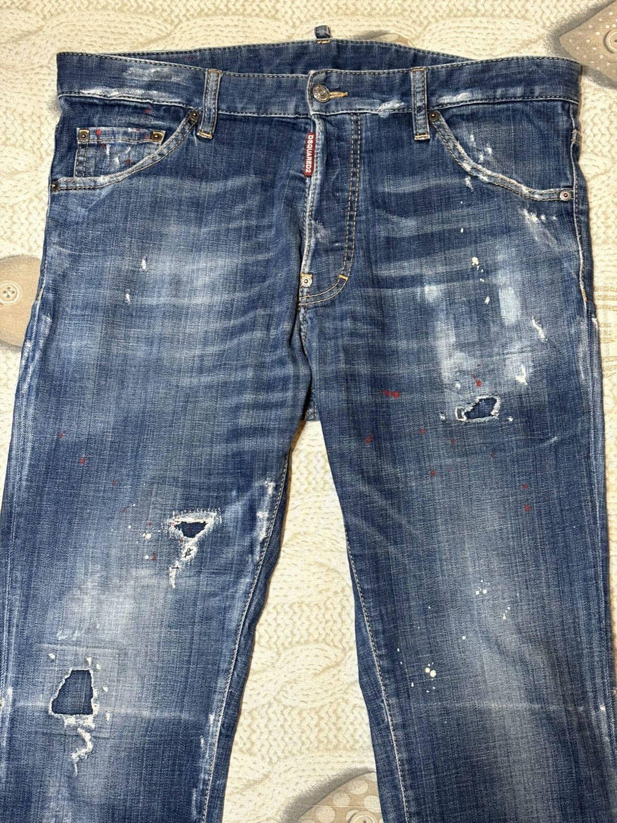 Dsquared2 🔥 Dsquared2 Cool Guy Jeans S74LB0330 Distressed Blue Denim Size US 34 / EU 50 - 2 Thumbnail