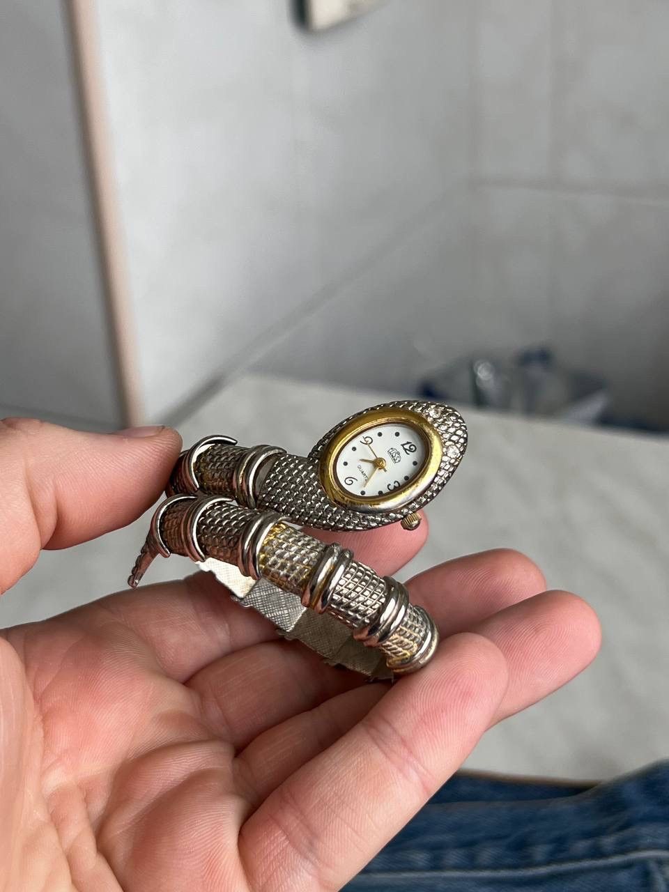 Japanese Brand Snake 🐍 regular bracelet unisex Vintage Design rare WATCH Size ONE SIZE - 2 Thumbnail