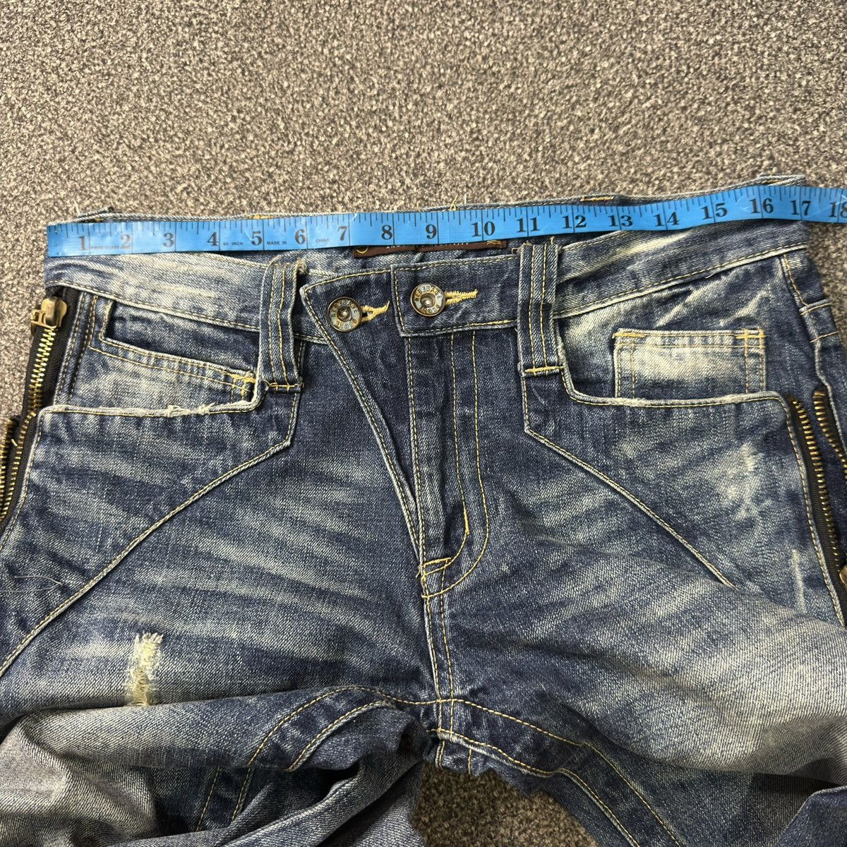 Affliction 🔥🇯🇵 Japanese Y2k PPFM Style Heritage Stone Side Zippee Denim Size US 34 / EU 50 - 17 Thumbnail